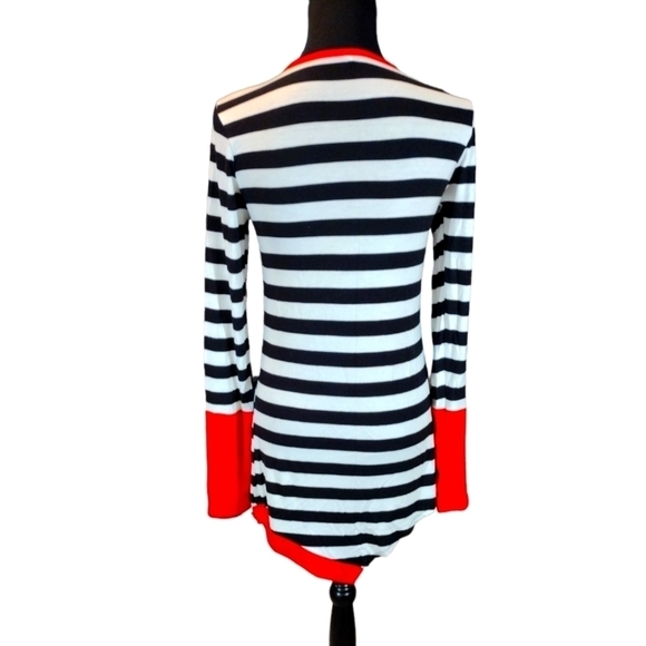 42 Pops Striped Asymmetrical Top - Picture 3 of 5